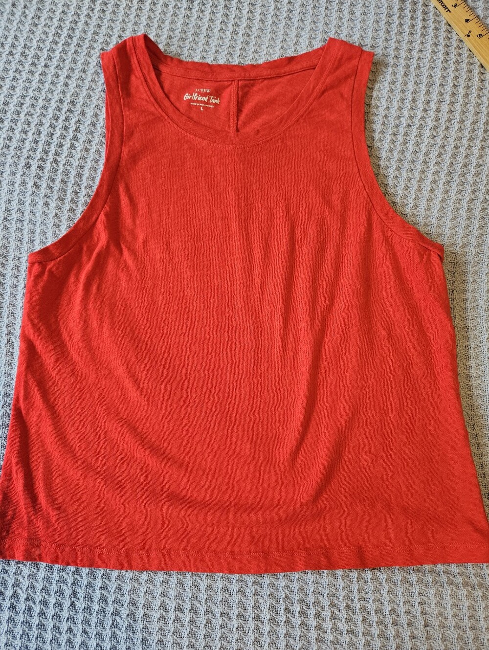 J. Crew Red Girlfriend Sleeveless Tank Top